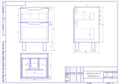 Тумба под раковину Dreja Q Plus 55 99.0008 Белый глянец