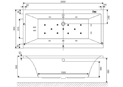 Акриловая ванна Excellent Pryzmat 200 Белая