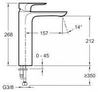 Смеситель для раковины Jacob Delafon Aleo E72299-4-CP Хром