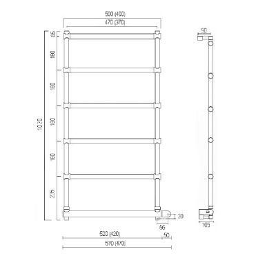 Полотенцесушитель Margaroli Sole 542-6 BOX Хром