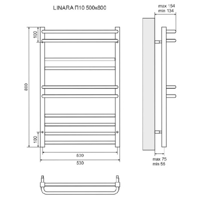 Электрический полотенцесушитель Lemark Linara 50х80 LM04810E Хром