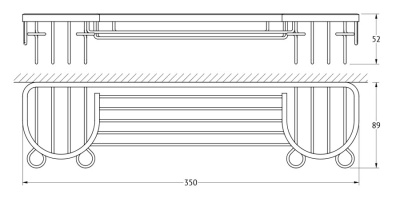 Держатель для зубных щеток FBS Ryna 035 Хром