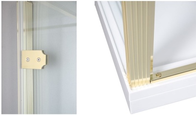 Душевой уголок Aquanet Beta Cube Classic NBB1221-1 100x100 L 184915 профиль Золото стекло Прозрачное