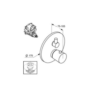 Смеситель для душа Kludi Balance 528300575 с термостатом Хром