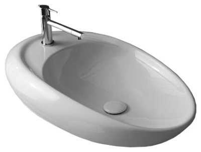 Раковина Scarabeo Moai 71 R 8602 Белая