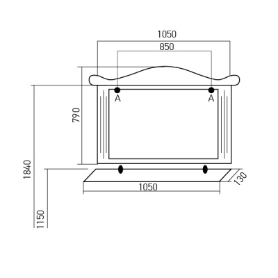 Зеркало Mixline Прованс 105 539601 Зеленое