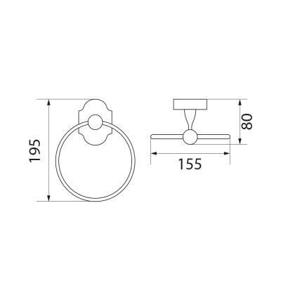 Кольцо для полотенец Veragio Stanford VR.STD-7723.BR Бронза