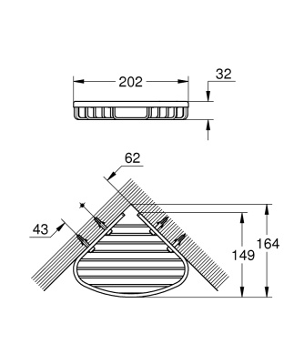 Полка-корзина Grohe BauCosmopolitan 40664001 Хром