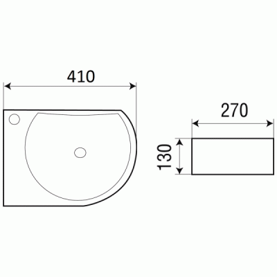 Раковина WeltWasser Aisbach 5014 L 41 10000003876 Белый глянец