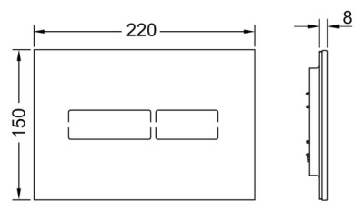 Кнопка смыва Tece Lux Mini 9240961 для унитаза Черная