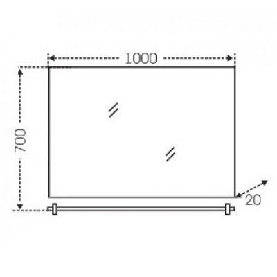Зеркало СанТа Виктория 100 700013 с полочкой Белое
