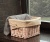 Корзина для белья WasserKRAFT Kammel 32x32x20 WB-180-M Кремовая