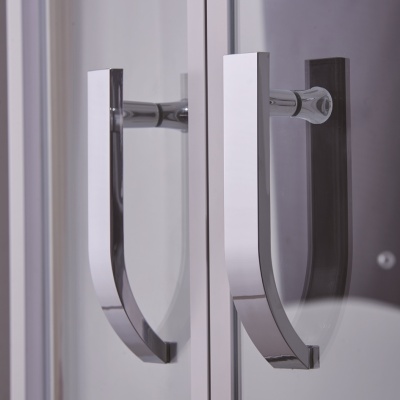 Душевой бокс SSWW WU103A L 150x85 c гидромассажем профиль Белый задняя стенка Белая