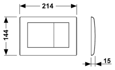 Кнопка смыва Tece Planus 9240322 для унитаза Белая матовая