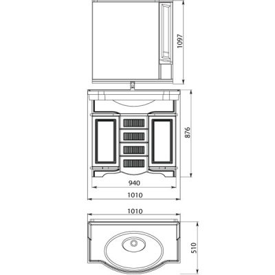 Тумба под раковину Aquanet Луис Shenxin 110 179728 Бежевая
