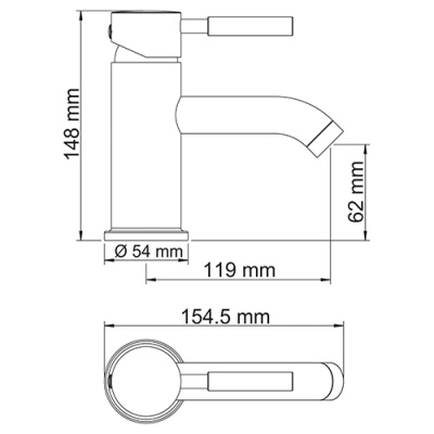 Смеситель для раковины WasserKRAFT Main 4105 Хром