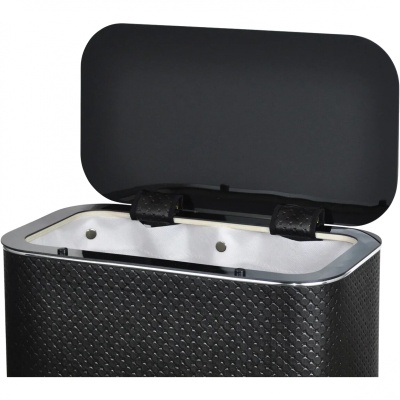 Корзина для белья Cameya Punto PBLH-BG - 9 с микролифтом глубокая Черная, кант хром