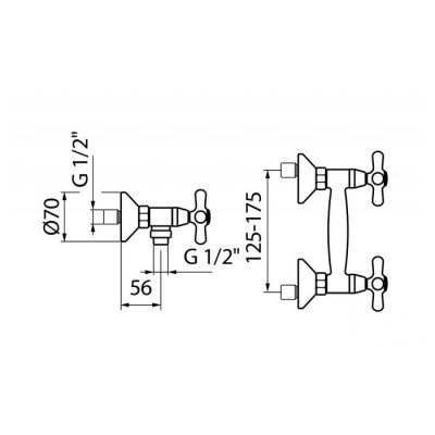 Смеситель для душа Webert Armony AM760102017 Хром Золото