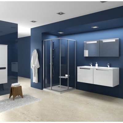 Дверь для душевого уголка Ravak Supernova SRV2-100 S 100x185 14VA0102Z1 профиль Белый стекло прозрачное