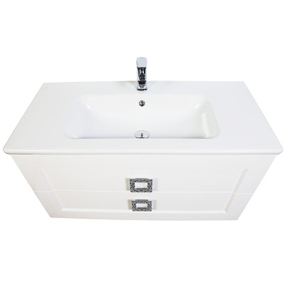 Тумба с раковиной Orange Альма 100 подвесная Белая