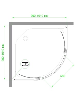 Душевой уголок Royal Bath HKD 100х100 RB100 HKD-C-CH без поддона профиль Хром стекло рифленое