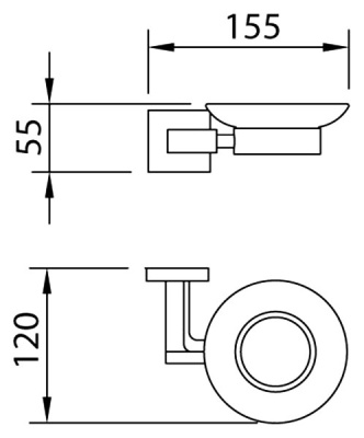 Мыльница Clever Urban 99460 Хром