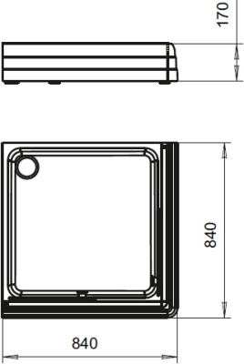 Акриловый поддон для душа Radomir 84x84x17 1-11-0-0-0-007 Белый