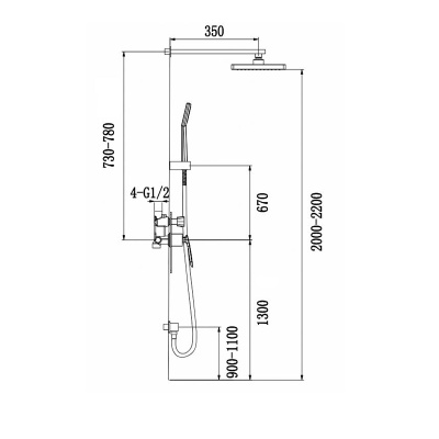 Душевая система Timo Helmi SX-4069/00-16SM 2100 Хром Белый