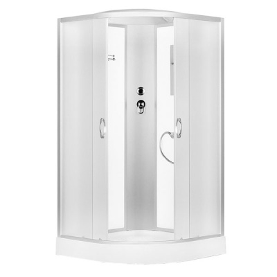 Душевая кабина Erlit Comfort ER3510P 100x100 задняя стенка Белая стекло матовое