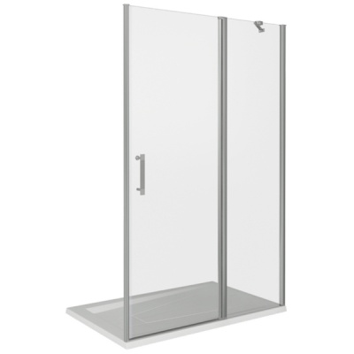 Душевая дверь в нишу Good Door Mokka WTW-130-C-WE 130 профиль Алюминий белый стекло прозрачное