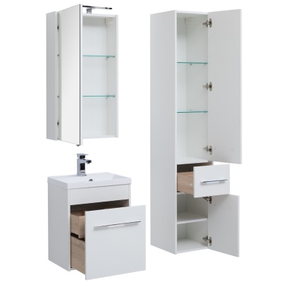 Зеркальный шкаф Aquanet Августа 50 210007 Белый