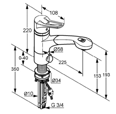 Смеситель для кухни Kludi MX 399459262 Белый Хром