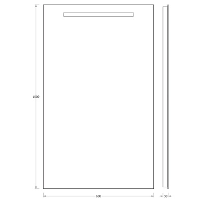 Зеркало Evoform Lumline 100х60 с подсветкой