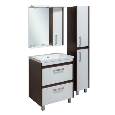 Шкаф пенал Runo Гранада 30 R Венге-Белый