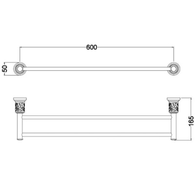 Держатель для полотенец Schein Carving 7065040 Хром