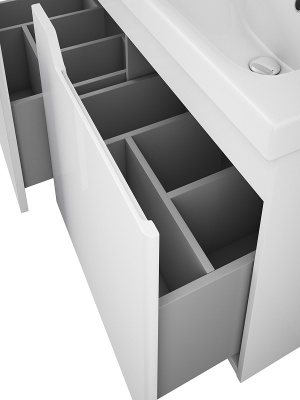 Тумба под раковину Alvaro Banos Armonia 125 подвесная Белый лак