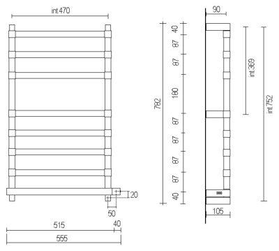 Полотенцесушитель Margaroli Panorama 864-8 BOX Хром