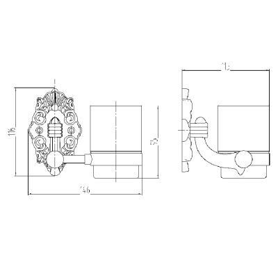 Стакан для зубных щеток Milacio Valls MC.922.BR Бронза