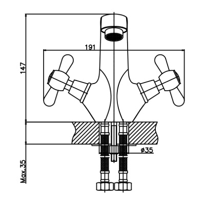 Смеситель для раковины Mixxus Premium Fobos 161 MXP0526 Хром