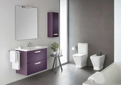 Тумба под раковину Roca The Gap 80 ZRU9302740 подвесная Фиолетовая