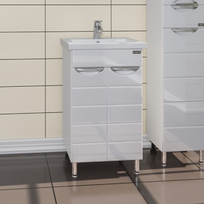 Тумба с раковиной СанТа Родос 50 Белая