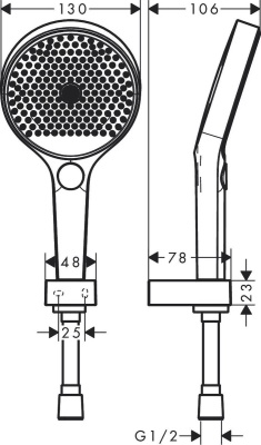 Душевой гарнитур Hansgrohe Rainfinity 26851000 Хром Черный