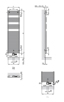Полотенцесушитель Zehnder Forma Spa LF-180-050-05 Белый