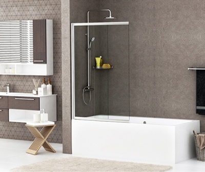 Шторка на ванну WasserKRAFT Main 100х140 41S02-100 Хром