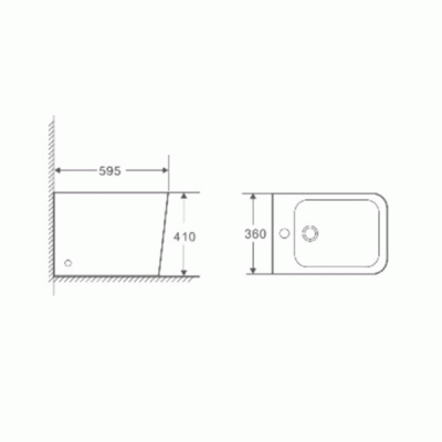 Биде WeltWasser Gelbach 003 MT-BL 10000003746 Черное матовое