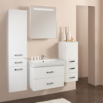 Тумба под раковину Акватон Америна 70 1A137601AM010 Белая глянцевая