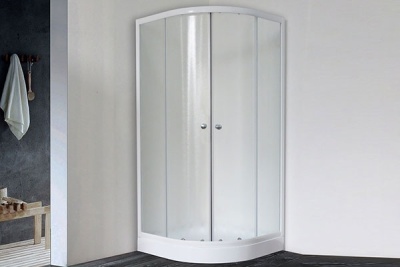 Душевой уголок Royal Bath HK 90х90 RB90HK-C с поддоном профиль Белый стекло матовое