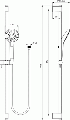 Душевой гарнитур Ideal Standard Ideal Rain Evo B2237AA Хром