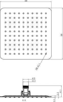 Верхний душ Ravak Chrome 982.01 Хром