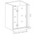Душевая дверь в нишу Good Door Saturn WTW-140-C-CH 140 L профиль Хром стекло прозрачное
